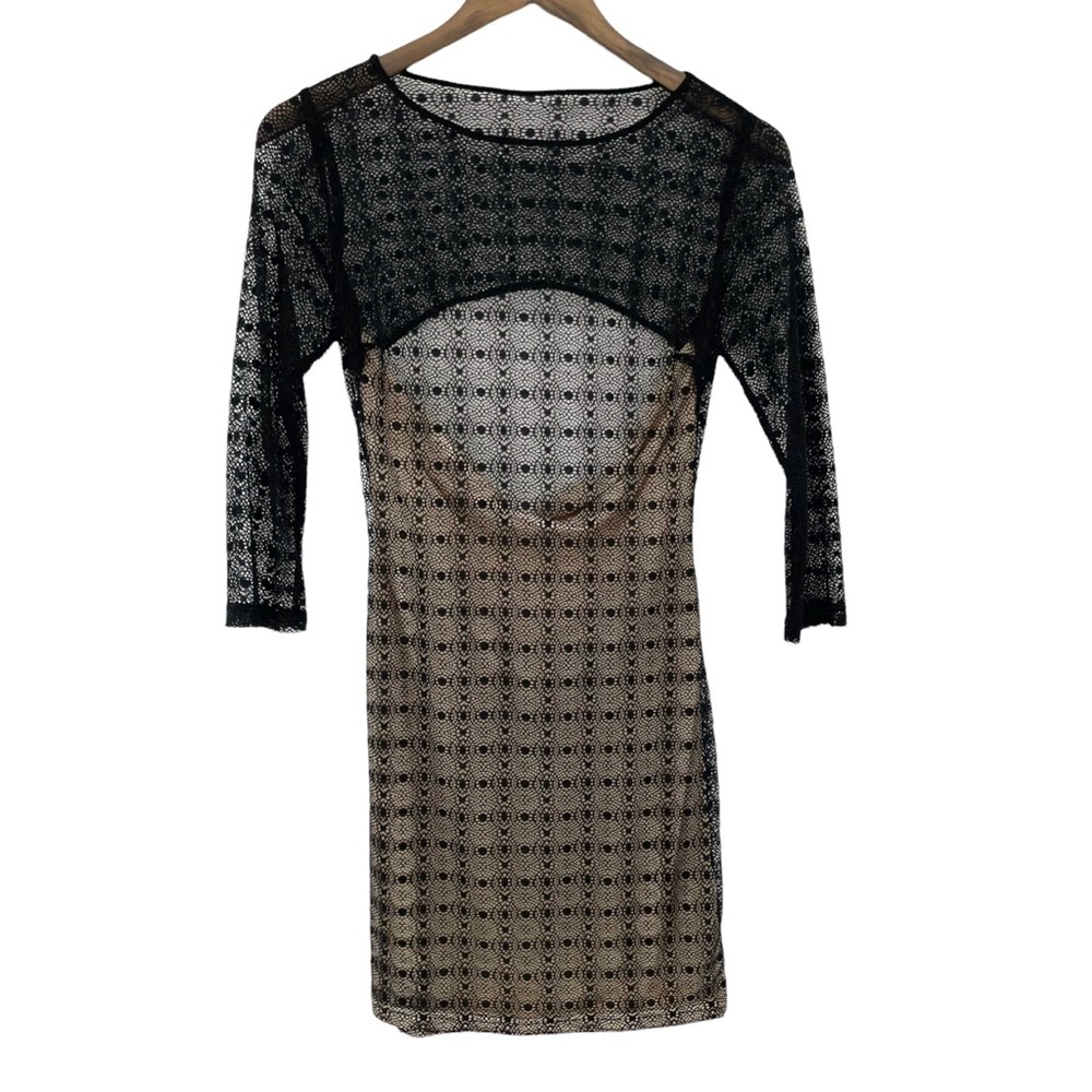 ABYSS by Abby Black Lace Cut Out Back Mini Dress